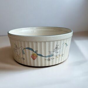 1980s Country Ribbon Goose Duck Dish
